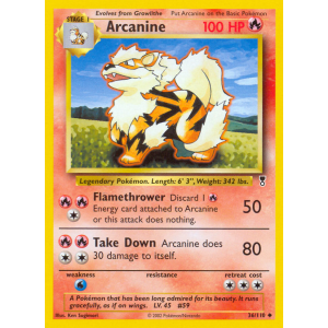 Arcanine 36/110 Pokemon TCG Other Legendary Collection