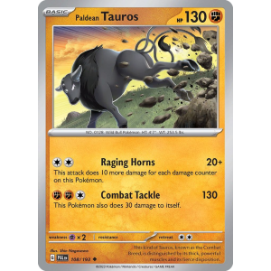 Paldean Tauros 108/193 Pokemon TCG Scarlet & Violet Paldea Evolved