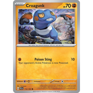 Croagunk 114/193 Pokemon TCG Scarlet & Violet Paldea Evolved