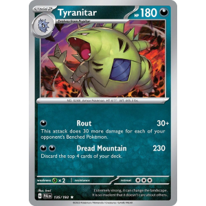 Tyranitar 135/193 Pokemon TCG Scarlet & Violet Paldea Evolved