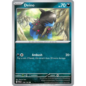 Deino 138/193 Pokemon TCG Scarlet & Violet Paldea Evolved