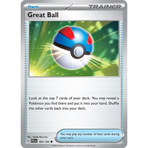 Great Ball 183/193 Pokemon TCG Scarlet & Violet Paldea Evolved