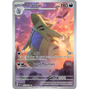 Illustration Rare Tyranitar 222/193 Pokemon TCG Scarlet & Violet Paldea Evolved