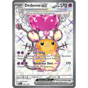 Ultra Rare Dedenne ex 239/193 Pokemon TCG Scarlet & Violet Paldea Evolved