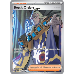 Ultra Rare Boss's Orders Ghetsis 248/193 Pokemon TCG Scarlet & Violet Paldea Evolved