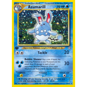 Rare Holo Azumarill 2/111 Pokemon TCG Neo Neo Genesis