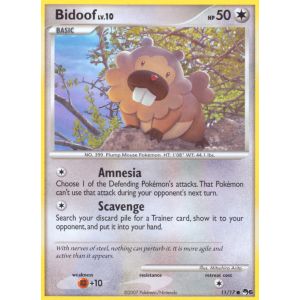 Bidoof 11/17 Pokemon TCG POP POP Series 6