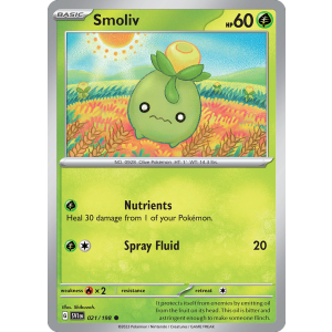 Smoliv 21/198 Pokemon TCG Scarlet & Violet Scarlet & Violet