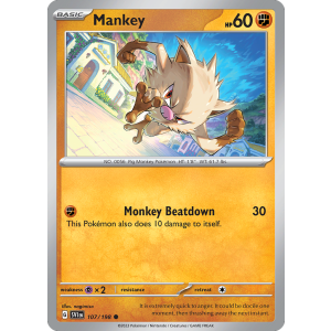 Mankey 107/198 Pokemon TCG Scarlet & Violet Scarlet & Violet