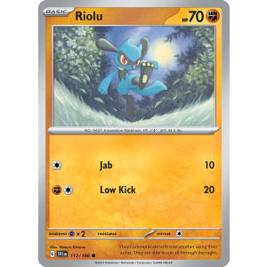 Riolu 112/198 Pokemon TCG Scarlet & Violet Scarlet & Violet