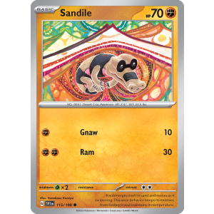 Sandile 115/198 Pokemon TCG Scarlet & Violet Scarlet & Violet