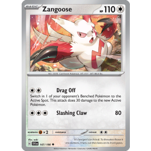 Zangoose 147/198 Pokemon TCG Scarlet & Violet Scarlet & Violet