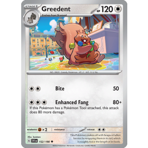 Greedent 152/198 Pokemon TCG Scarlet & Violet Scarlet & Violet