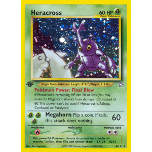 Rare Holo Heracross 6/111 Pokemon TCG Neo Neo Genesis