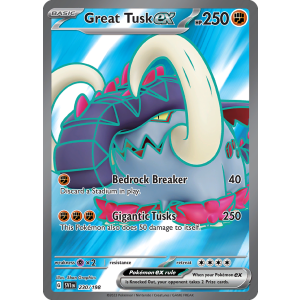 Ultra Rare Great Tusk ex 230/198 Pokemon TCG Scarlet & Violet Scarlet & Violet