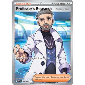 Ultra Rare Professor's Research Professor Turo 241/198 Pokemon TCG Scarlet & Violet Scarlet & Violet