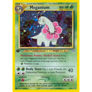 Rare Holo Meganium 10/111 Pokemon TCG Neo Neo Genesis