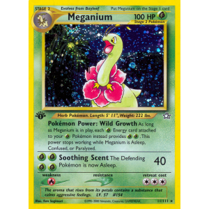 Rare Holo Meganium 11/111 Pokemon TCG Neo Neo Genesis