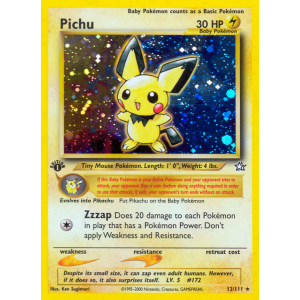 Rare Holo Pichu 12/111 Pokemon TCG Neo Neo Genesis