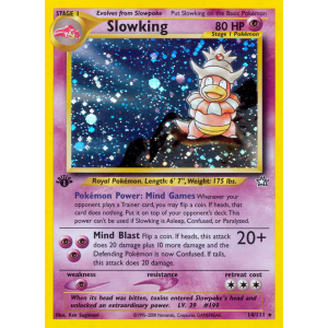 Rare Holo Slowking 14/111 Pokemon TCG Neo Neo Genesis