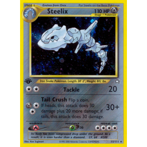 Rare Holo Steelix 15/111 Pokemon TCG Neo Neo Genesis