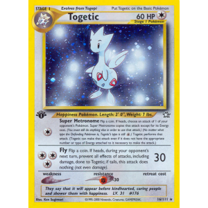 Rare Holo Togetic 16/111 Pokemon TCG Neo Neo Genesis