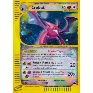 Rare Secret Crobat 147/144 Pokemon TCG E-Card Skyridge