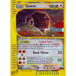 Rare Secret Golem 148/144 Pokemon TCG E-Card Skyridge