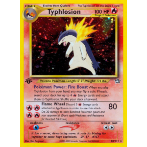 Rare Holo Typhlosion 18/111 Pokemon TCG Neo Neo Genesis