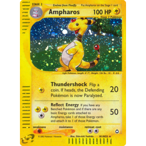 Rare Holo Ampharos H1/147 Pokemon TCG E-Card Aquapolis