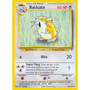 Raticate 61/110 Pokemon TCG Other Legendary Collection