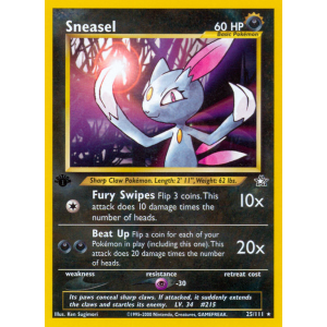 Sneasel 25/111 Pokemon TCG Neo Neo Genesis