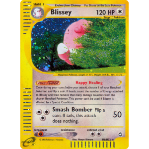 Rare Holo Blissey H6/147 Pokemon TCG E-Card Aquapolis