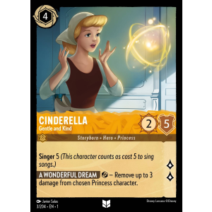 Cinderella - Gentle and Kind 3/204 Disney Lorcana TCG The First Chapter