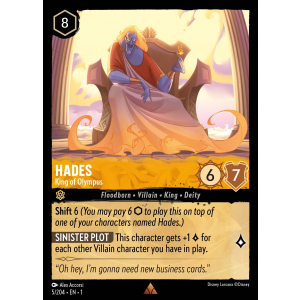 Hades - King of Olympus 5/204 Disney Lorcana TCG The First Chapter