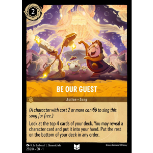 Be Our Guest 25/204 Disney Lorcana TCG The First Chapter