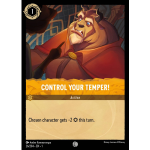 Control Your Temper! 26/204 Disney Lorcana TCG The First Chapter