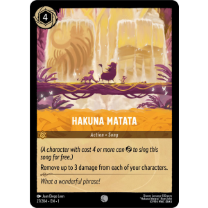 Hakuna Matata 27/204 Disney Lorcana TCG The First Chapter