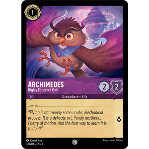 Archimedes - Highly Educated Owl 36/204 Disney Lorcana TCG The First Chapter