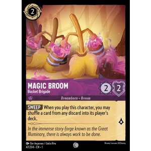 Magic Broom - Bucket Brigade 47/204 Disney Lorcana TCG The First Chapter