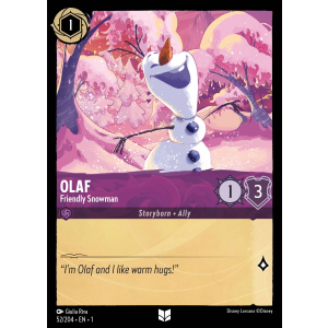 Olaf - Friendly Snowman 52/204 Disney Lorcana TCG The First Chapter