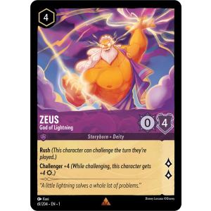 Zeus - God of Lightning 61/204 Disney Lorcana TCG The First Chapter