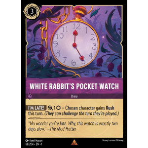 White Rabbit's Pocket Watch 68/204 Disney Lorcana TCG The First Chapter