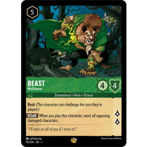 Legendary Beast - Wolfsbane 70/204 Disney Lorcana TCG The First Chapter