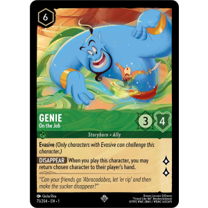 Super Rare Genie - On the Job 75/204 Disney Lorcana TCG The First Chapter