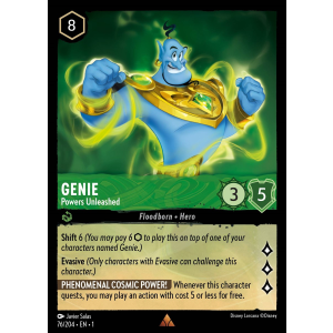 Genie - Powers Unleashed 76/204 Disney Lorcana TCG The First Chapter