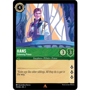 Hans - Scheming Prince 78/204 Disney Lorcana TCG The First Chapter