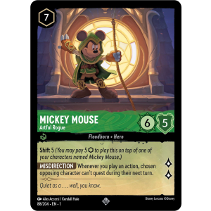 Super Rare Mickey Mouse - Artful Rogue 88/204 Disney Lorcana TCG The First Chapter