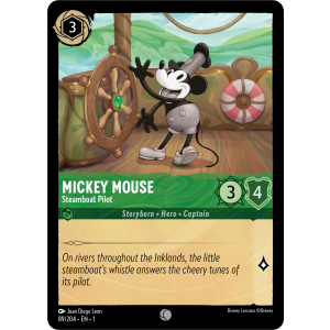 Mickey Mouse - Steamboat Pilot 89/204 Disney Lorcana TCG The First Chapter