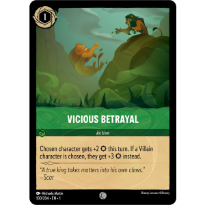 Vicious Betrayal 100/204 Disney Lorcana TCG The First Chapter